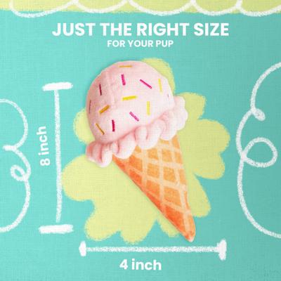 Show full view: Snugarooz G's Gelato Squeaky Dog Plush Toy, Multicolor slide 3 of 5