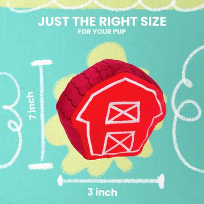 Show full view: Snugarooz The Barn Squeaky Dog Plush Toy, Red slide 3 of 5