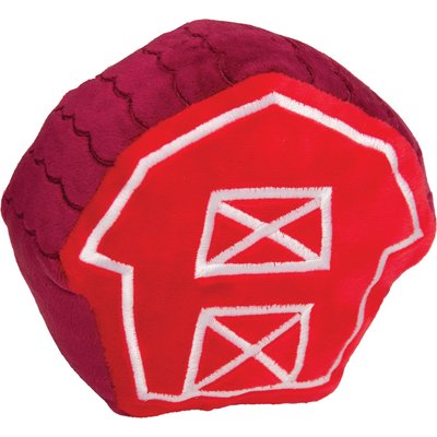 Snugarooz Snugarooz The Barn Squeaky Dog Plush Toy, Red