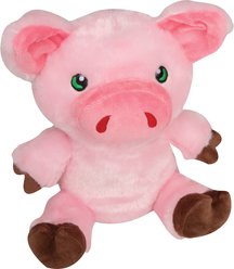 Snugarooz Phat Pig Squeaky Dog Plush Toy, Pink