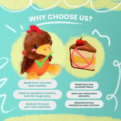 Snugarooz Rusty the Rooster Squeaky Dog Plush Toy, Brown slide 2 of 7