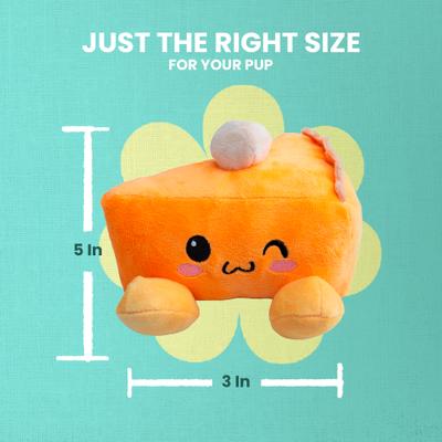 Show full view: Snugarooz Pumpkin Slice Squeaky Dog Plush Toy, Orange slide 3 of 5