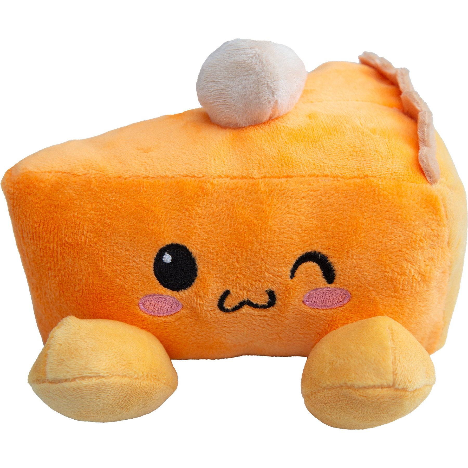 Snugarooz Pumpkin Slice Squeaky Dog Plush Toy, Orange