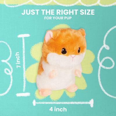 Show full view: Snugarooz Hannah's Hampster Squeaky Dog Plush Toy, Brown slide 5 of 7