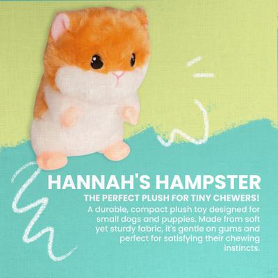 Show full view: Snugarooz Hannah's Hampster Squeaky Dog Plush Toy, Brown slide 4 of 7