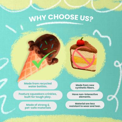 Show full view: Snugarooz Cone-Tonio Squeaky Dog Plush Toy, Brown slide 4 of 5