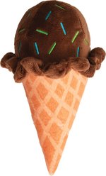 Snugarooz Cone-Tonio Squeaky Dog Plush Toy, Brown