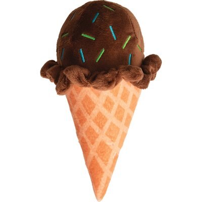 Snugarooz Snugarooz Cone-Tonio Squeaky Dog Plush Toy, Brown