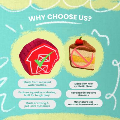 Show full view: Snugarooz The Barn Squeaky Dog Plush Toy, Red slide 4 of 5