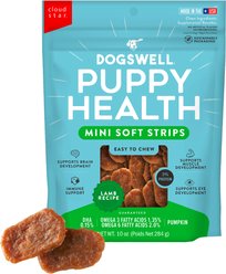 Dogswell Lifestage Mini Soft Strips Puppy Lamb Jerky Dog Treats, 10-oz bag slide 1 of 9