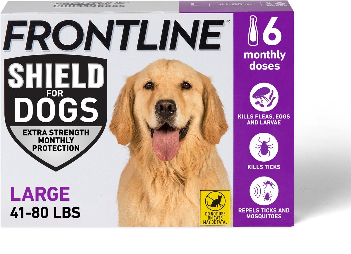 FRONTLINE SHIELD Flea Tick Treatment for Large Dogs, 41 80 lbs