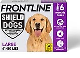 Frontline Shield Flea & Tick Treatment for Large Dogs, 41 - 80 lbs, 6 doses (6-Month Protection)