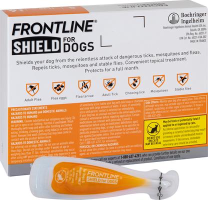 Show full view: Frontline Shield Flea & Tick Treatment for Small Dogs, 11 - 20 lbs, 6 doses (6-Month Protection) slide 9 of 12