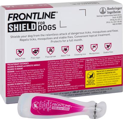 Show full view: Frontline Shield Flea & Tick Treatment for Extra Small Dogs, 5 - 10 lbs, 6 doses (6-Month Protection) slide 9 of 12