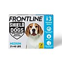 Frontline Shield Flea & Tick Treatment for Medium Dogs, 21 - 40 lbs, 3 doses (3-Month Protection)
