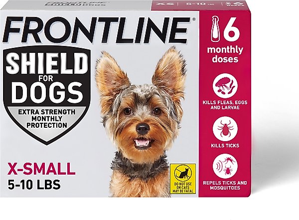 Frontline Shield Flea & Tick Treatment for Extra Small Dogs, 5 - 10 lbs