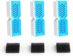 Voluas Wireless Stainless Steel Dog Water Fountain Replacement Filters & Sponges, White, 3 count