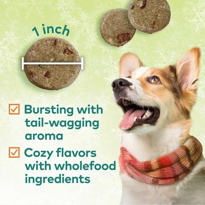 Show full view: Honest To Goodness Plant Snacks Howliday Pumpkin Spice Recipe Dog Treats, 4-oz bag slide 4 of 8