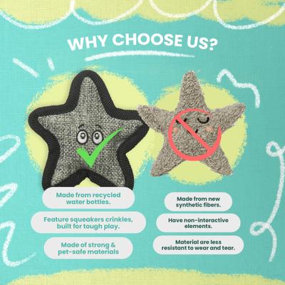 Show full view: Snugarooz Kitty Starfish Plush Cat Toy with Catnip slide 5 of 6