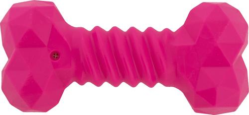 Show full view: Chews Hues Short Bone Squeaker TPR Dog Toy, Pink slide 3 of 7