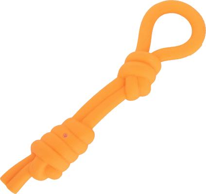 Show full view: Chews Hues Loop & Knot Squeaker TPR Dog Toy, Yellow slide 2 of 7