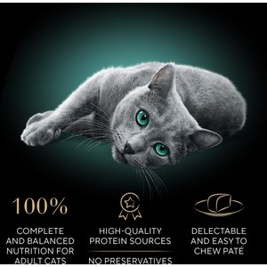 Sheba Perfect Portions Seafood Pate Variety Pack Grain-Free Adult Wet Cat Food Trays, 2.6-oz, case of 24