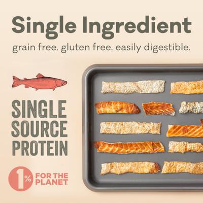 Show full view: Polkadog Salmon Skins Dehydrated Dog & Cat Treats, 3-oz bag slide 6 of 8