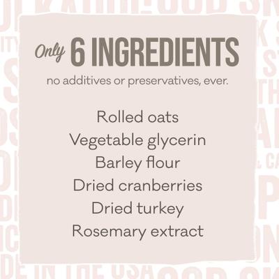 Show full view: Polkadog Season's Eatings Turkey & Cranberry Dehydrated Dog Treats, 10-oz bag slide 4 of 6