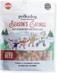 Polkadog Season's Eatings Turkey & Cranberry Dehydrated Dog Treats, 10-oz bag