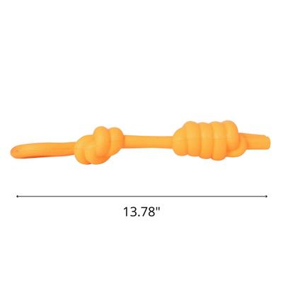 Show full view: Chews Hues Loop & Knot Squeaker TPR Dog Toy, Yellow slide 6 of 7