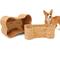 Show in main carousel: THE LICKER STORE Digby Bone-Shaped Large Hand Woven Water Hyacinth Dog Toy Organizer Baskets, Natural, 2 count slide 1 of 8