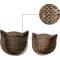 Show in main carousel: THE LICKER STORE Felix Cat-Shaped Hand Woven Water Hyacinth Cat Toy Organizer Baskets, Brown, 2 count slide 5 of 7