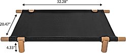 THE LICKER STORE Chester 32-in Modern Minimalist Wood Frame Elevated Outdoor Dog Bed, Ink/Light Teak slide 2 of 7