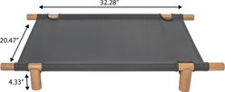 THE LICKER STORE Chester 32-in Modern Minimalist Wood Frame Elevated Outdoor Dog Bed, Graphite/Light Teak slide 2 of 7