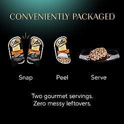Sheba Perfect Portions Grain-Free Roasted Chicken, Gourmet Salmon & Signature Tuna Cuts in Gravy Variety Pack Adult Wet Cat Food Trays, 2.6-oz, case of 18 slide 2 of 9