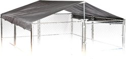 Lucky Dog Weatherguard Universal Dog Kennel Cover with Frame, Black, 10 x 10-ft