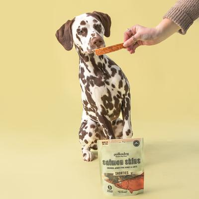 Show full view: Polkadog Salmon Skins Dehydrated Dog & Cat Treats, 3-oz bag slide 7 of 8