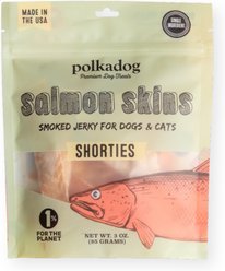 Polkadog Salmon Skins Dehydrated Dog & Cat Treats, 3-oz bag