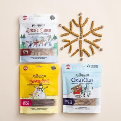 Show full view: Polkadog Season's Eatings Turkey & Cranberry Dehydrated Dog Treats, 10-oz bag slide 6 of 6