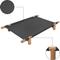 Show in main carousel: THE LICKER STORE Chester 32-in Modern Minimalist Wood Frame Elevated Outdoor Dog Bed, Graphite/Light Teak slide 5 of 7