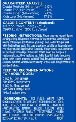 Show full view: Milk-Bone Flavor Rolls Beefy Cheesy, Yes Please-y! Rawhide Free with Beef Dog Chew Treats, 5 count slide 8 of 10