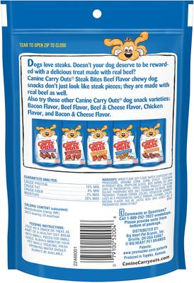 Show full view: Canine Carry Outs Steak Bites Beef Flavor Dog Treats, 4.5-oz bag slide 4 of 8