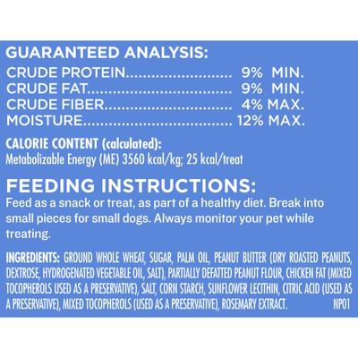 Show full view: Milk-Bone Dipped Biscuits Baked with Real Peanut Butter Dog Treats, 32-oz bag, case of 2 slide 9 of 11