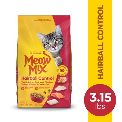Show full view: Meow Mix Hairball Control Dry Cat Food, 3.15-lb bag slide 3 of 11