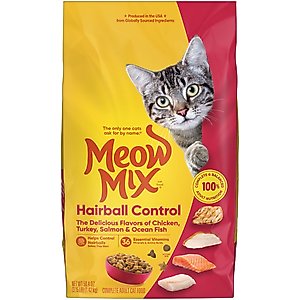 Meow Mix Hairball Control Dry Cat Food, 3.15-lb bag