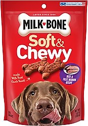 Milk-Bone Soft & Chewy Beef & Filet Mignon Recipe Dog Treats, 5.6-oz bag