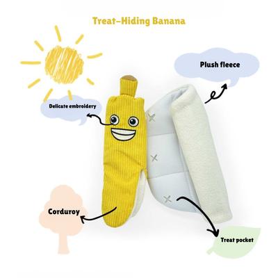 Show full view: EYS Hide-and-Seek Banana Plush Puzzle Interactive Dog Toy slide 4 of 8
