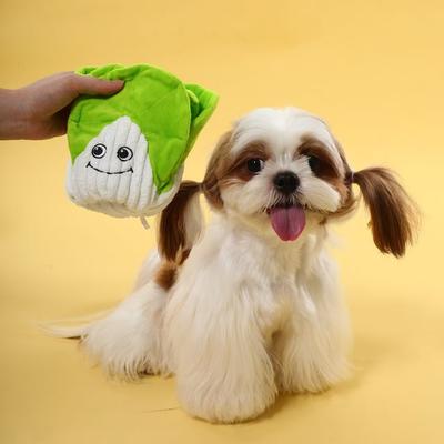 Show full view: EYS Hide-and-Seek Cabbage Plush Puzzle Interactive Dog Toy slide 3 of 10