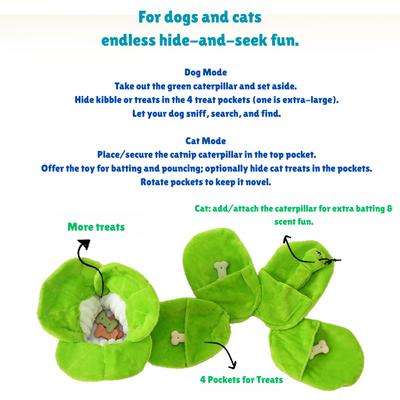 Show full view: EYS Hide-and-Seek Cabbage Plush Puzzle Interactive Dog Toy slide 8 of 10