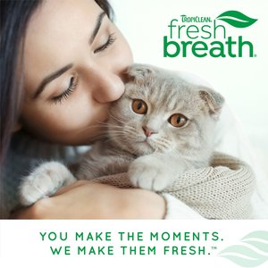 TropiClean Fresh Breath Odor & Tartar Control Cat Dental Kit, 2.5-fl oz